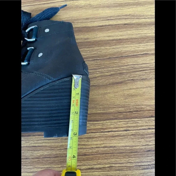 Sorel After Hours Leather D Ring Lace up Wedge Sandal Bootie sz 5 - Picture 12 of 12